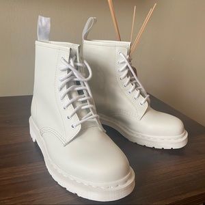 BRAND NEW WHITE MONO DR MARTENS